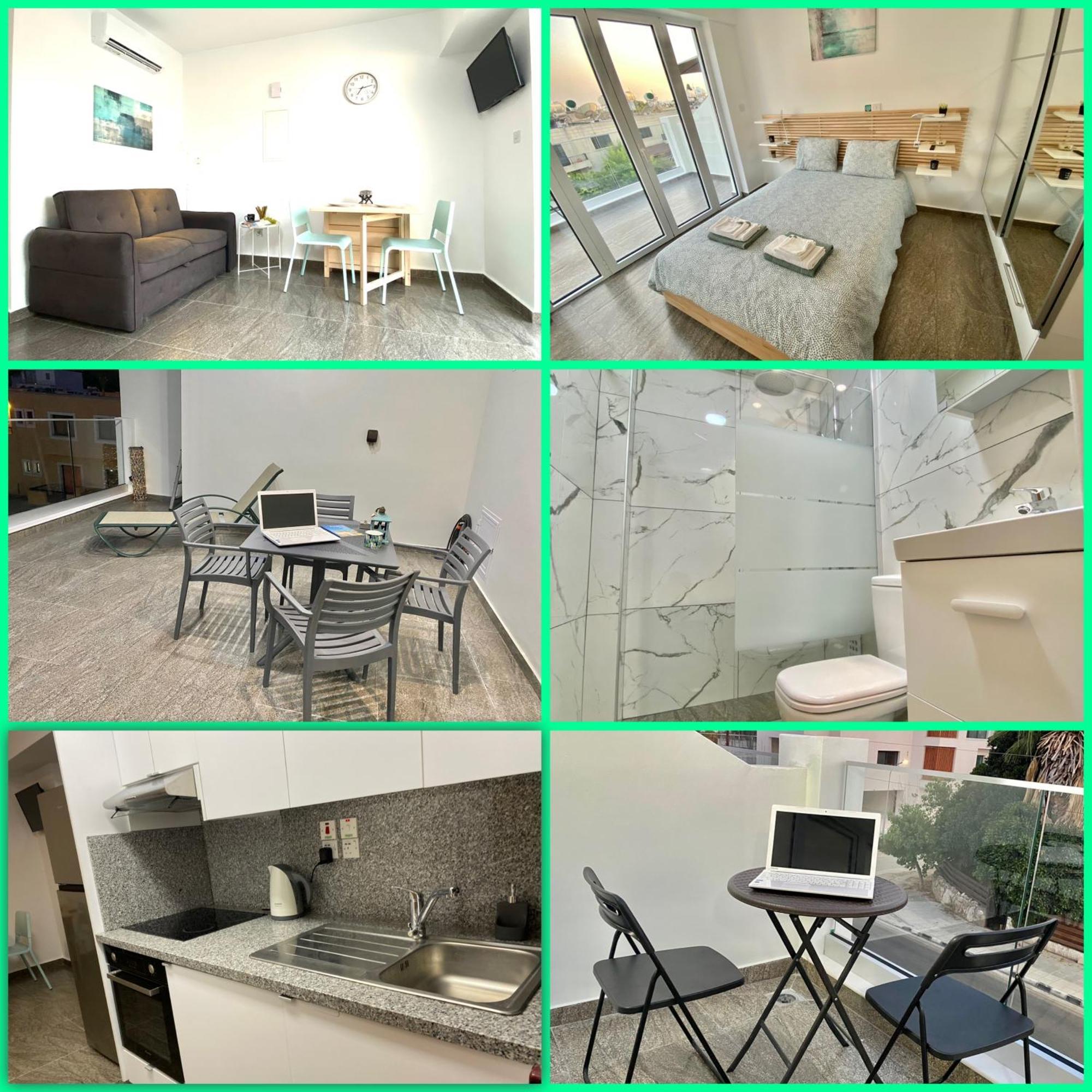 Appartamento Ev Zin - Modern, Cozy, 1 Bed, Pool, 2 Balconies, A105 Paphos Esterno foto